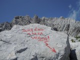 23. u ovom dijelu Julijskih Alpi ima puno natpisa